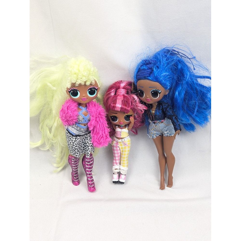 LOL Surprise OMG Fashion Dolls Collection -‎ Set of 3 Colorful Hair Dolls